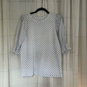 Addison Bay Black and White Polka Dot Blouse